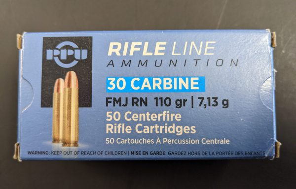 PPU Rifle Line 30 Carbine 110GR FMJ-RN