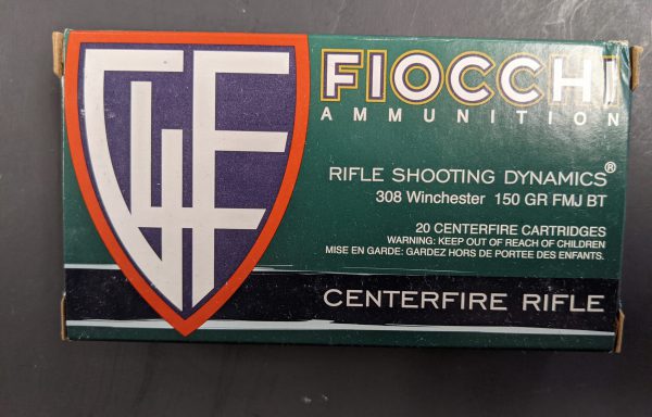 Fiocchi 308 Winchester 150GR FMJ BT