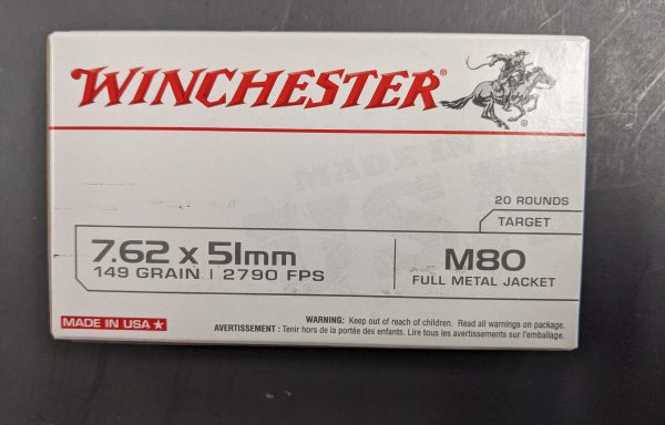 Winchester 7.62x51MM 149GR FMJ