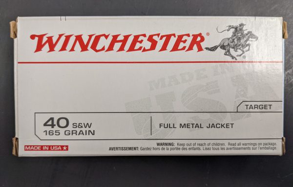 Winchester 40 S&W 165GR FMJ